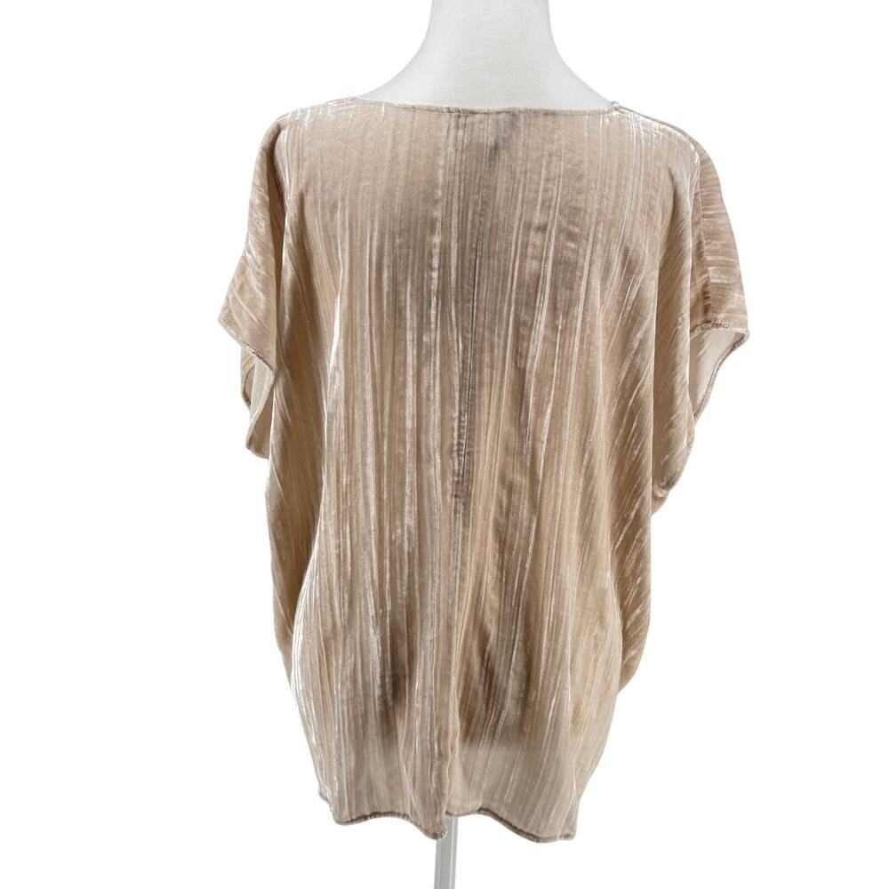 Eileen Fisher Velvet Silk-Blend Top – Champagne / Oyster – Size L EUC - Picture 4 of 8